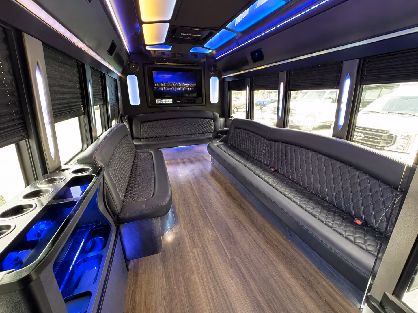 Burbank Bachelor & Bachelorette Transportation party bus exterior