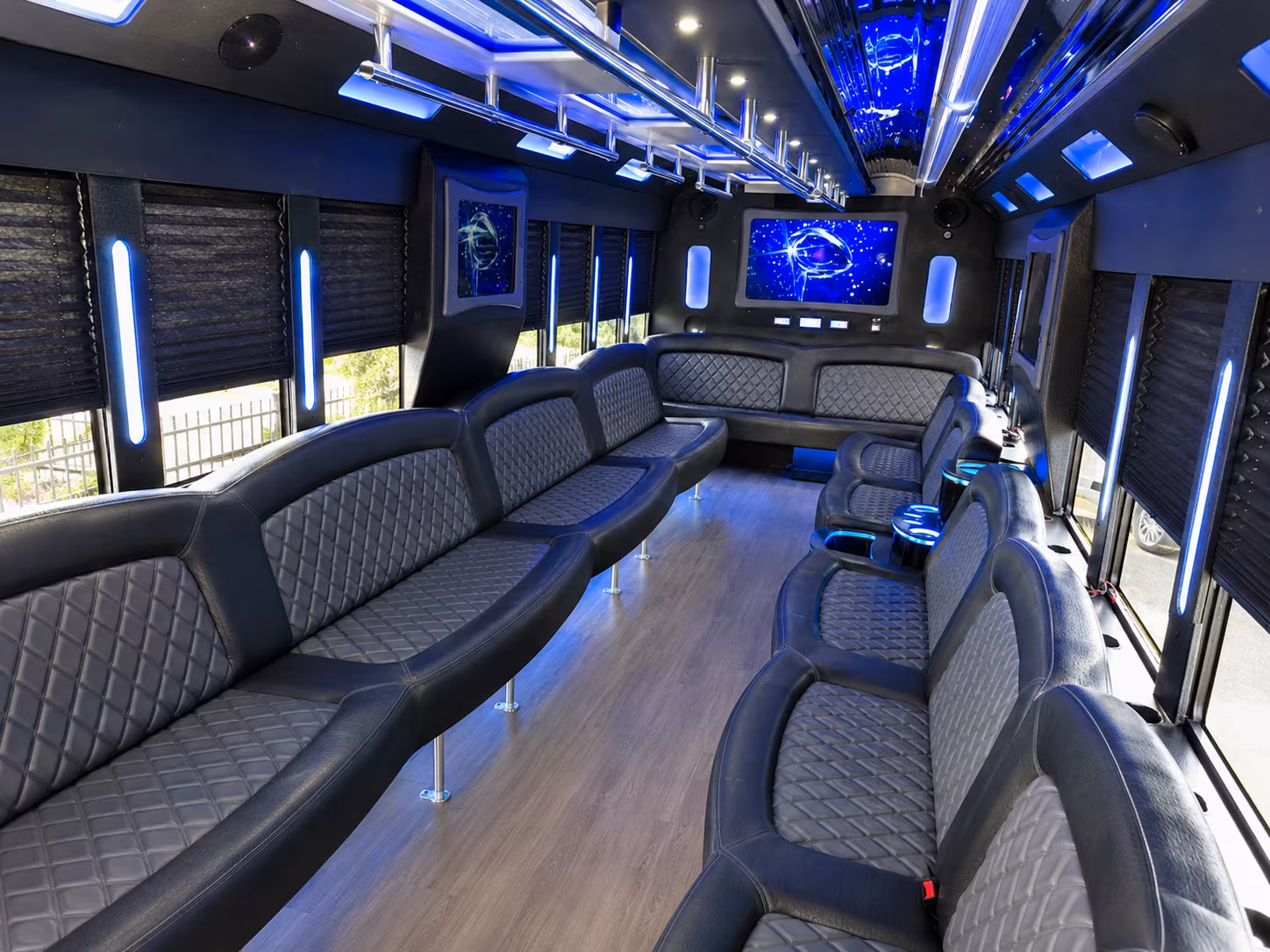 Burbank Bachelor & Bachelorette Transportation party bus interior