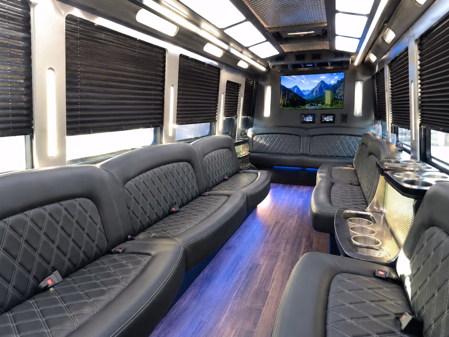 Burbank Birthday, Sweet 16, & Quinceañera Transportation party bus exterior
