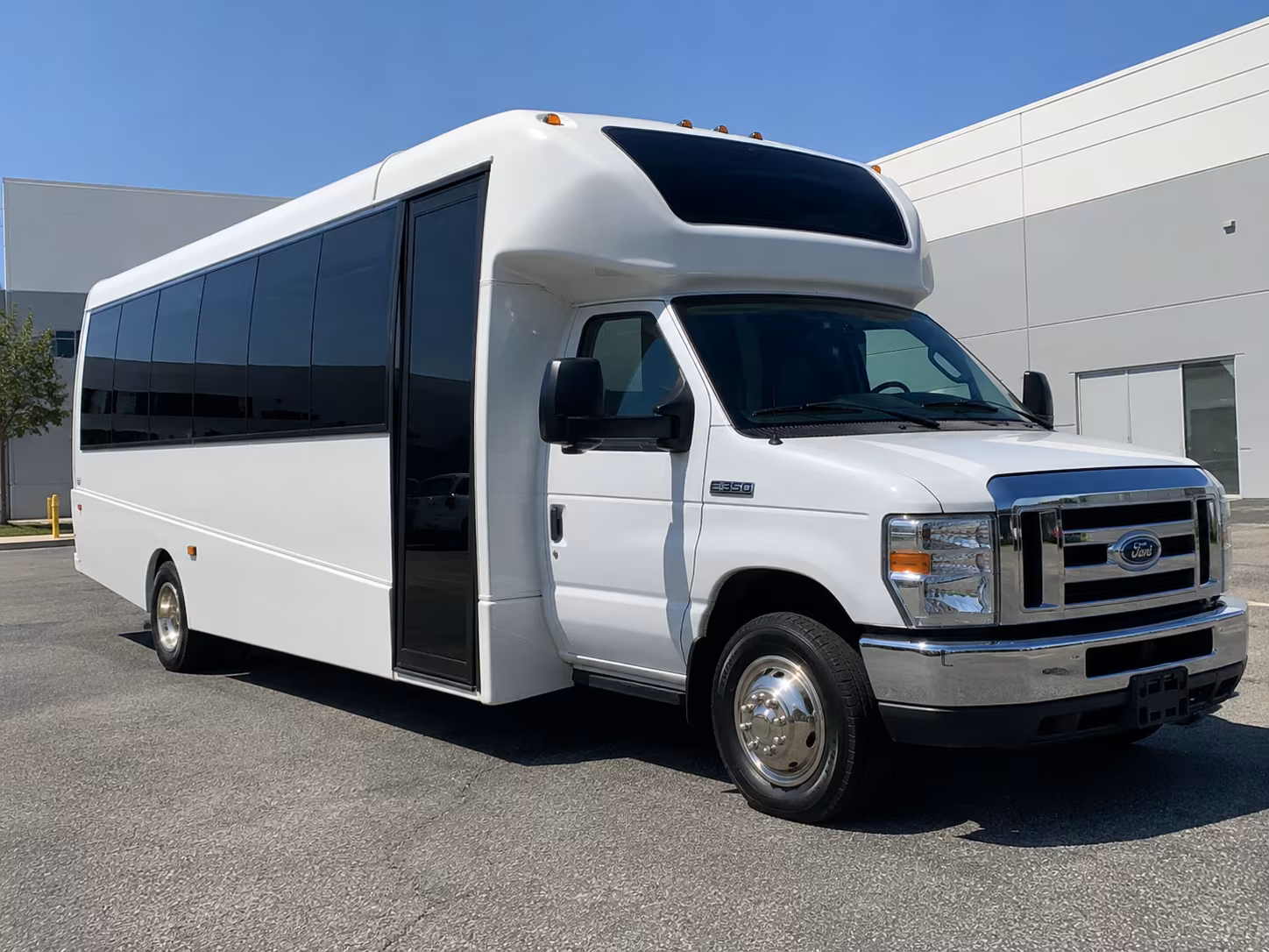 Burbank School Event Transportation party bus exterior