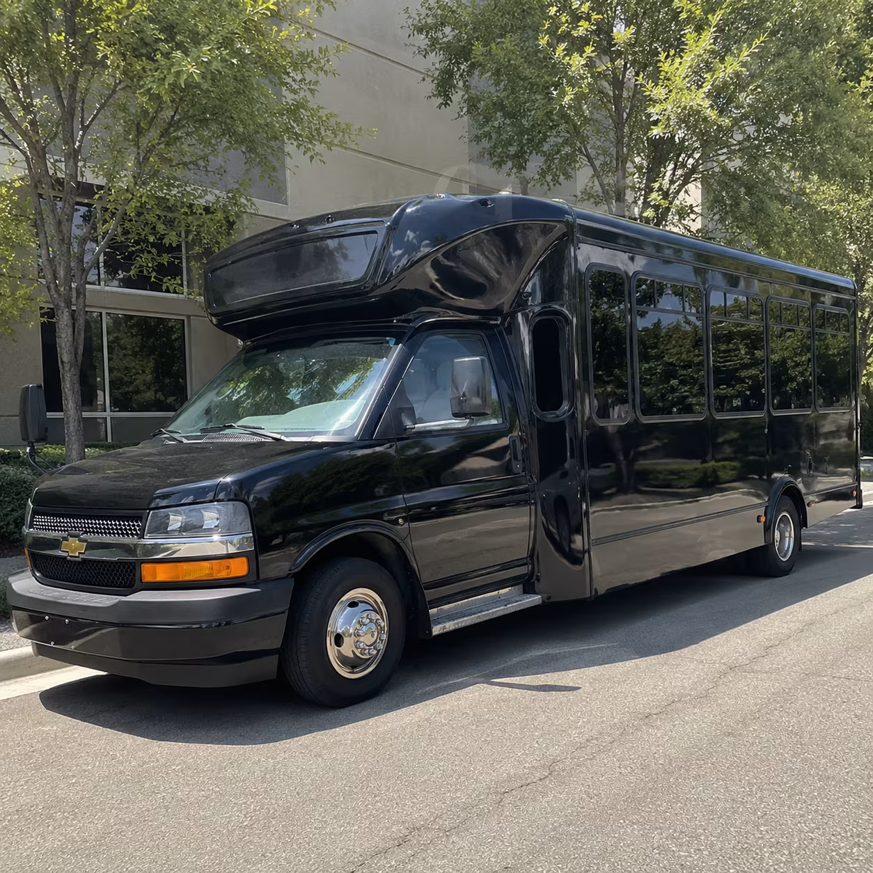 Burbank Sporting Event Transportation party bus exterior