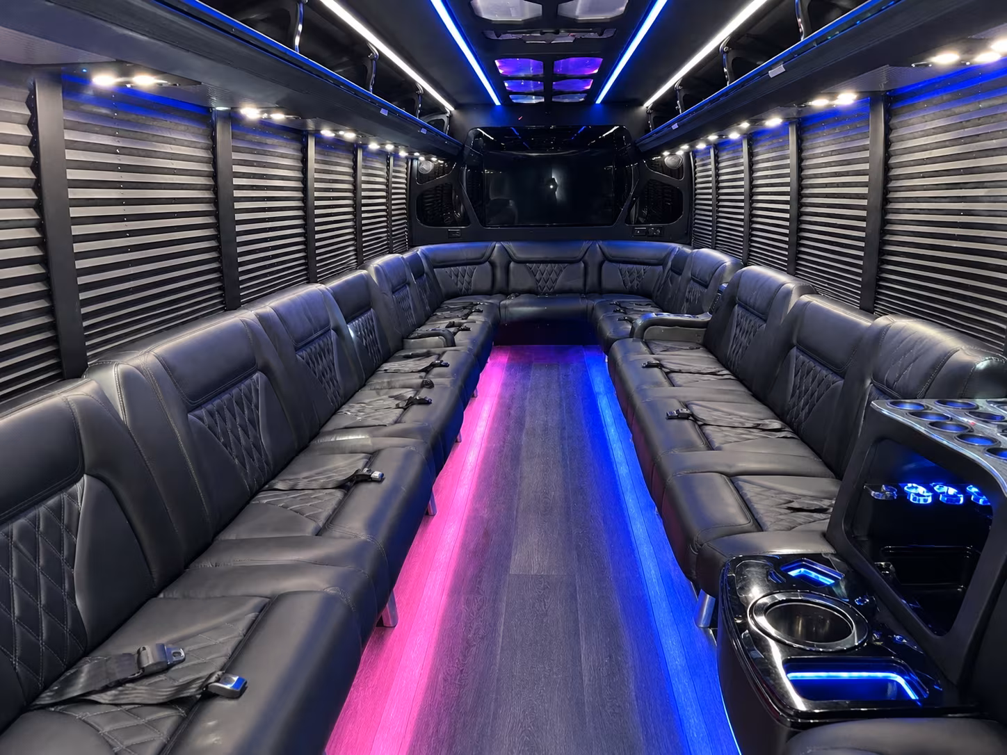 Burbank Sporting Event Transportation party bus exterior