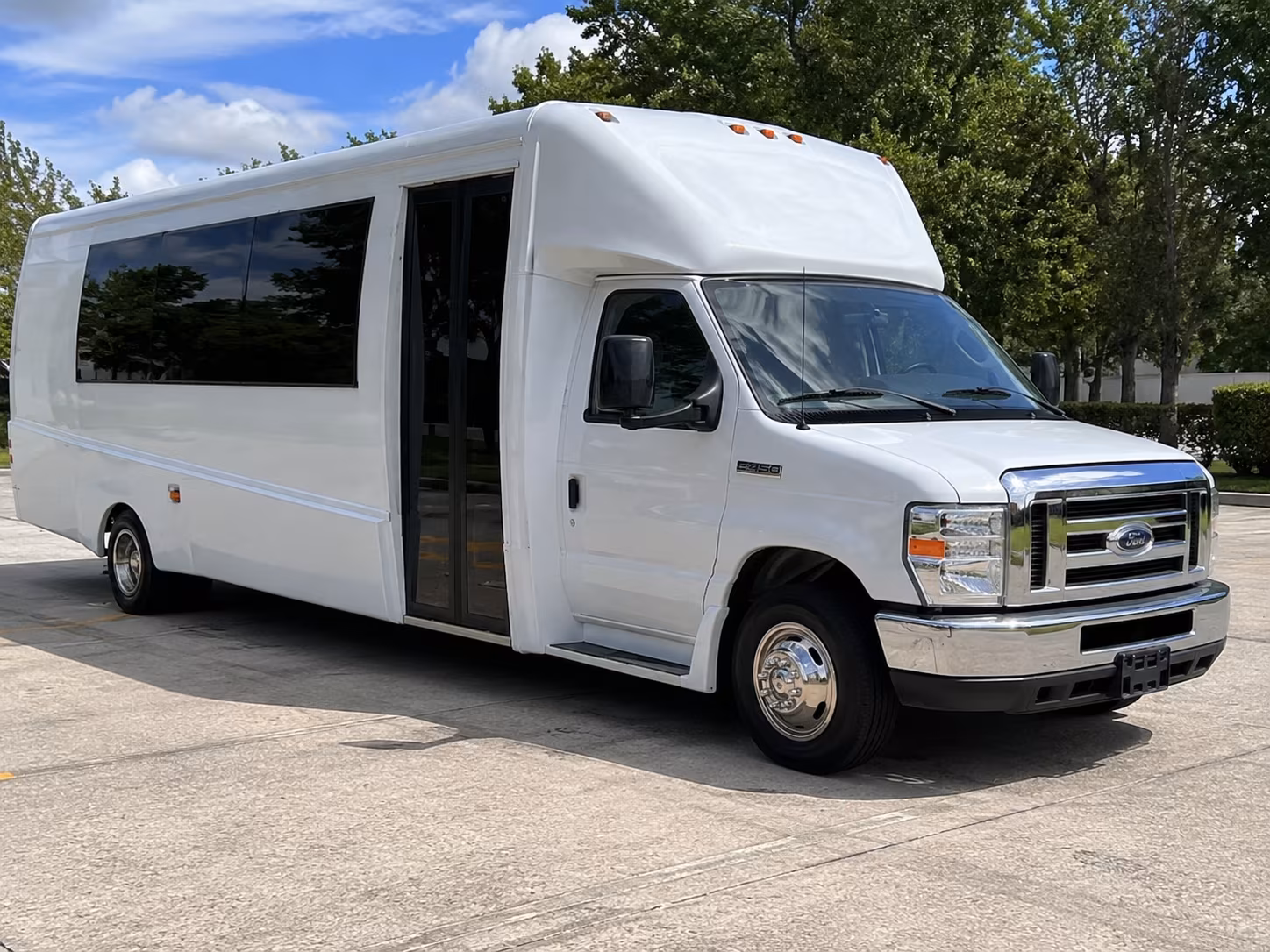 Burbank Wedding Transportation party bus exterior