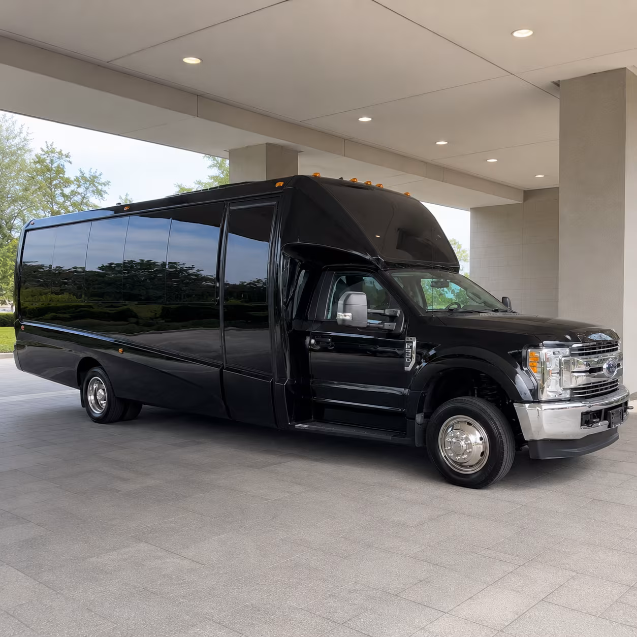 Burbank Wedding Transportation party bus exterior