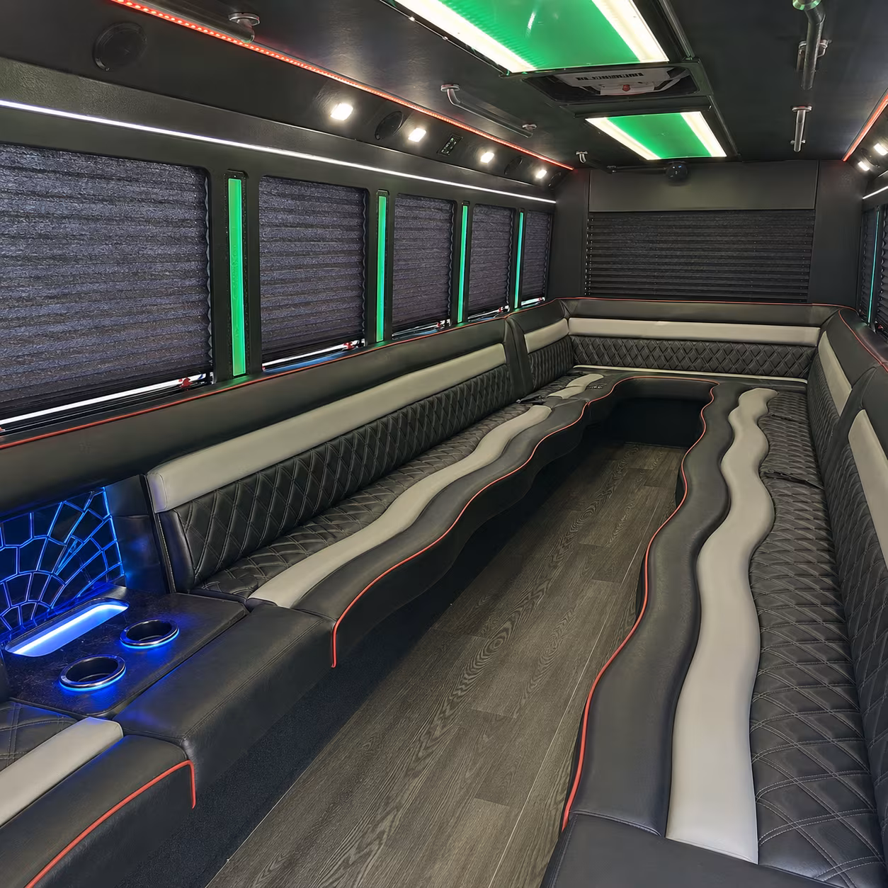 Burbank Wedding Transportation party bus exterior