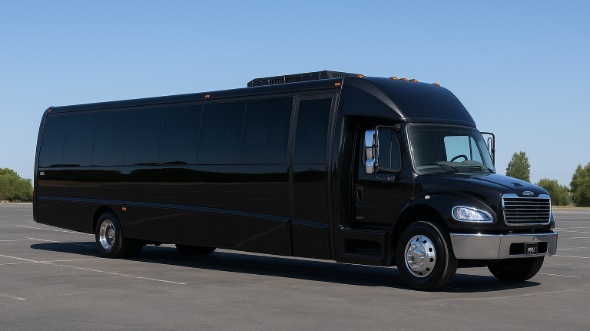 Exterior of Charter Bus Company Los Angeles's 25 Passenger Party Bus in Los Angeles
