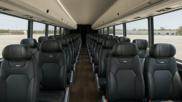 Interior of Charter Bus Company Burbank's 35 Passenger Minibus in Burbank