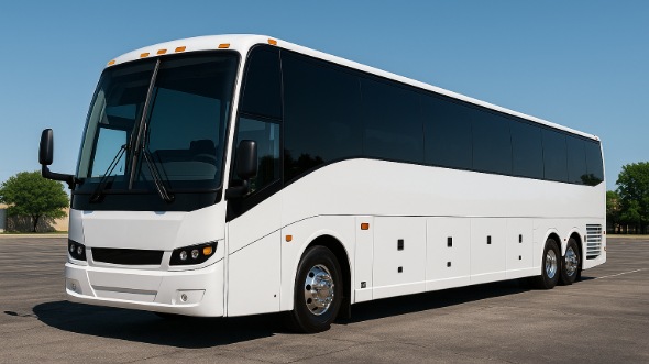 Exterior of Charter Bus Company Burbank's 54 Passenger Charter Bus in Burbank
