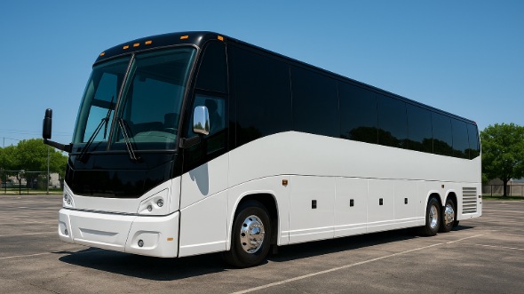 Exterior of Charter Bus Company Burbank's 56 Passenger Charter Bus in Burbank